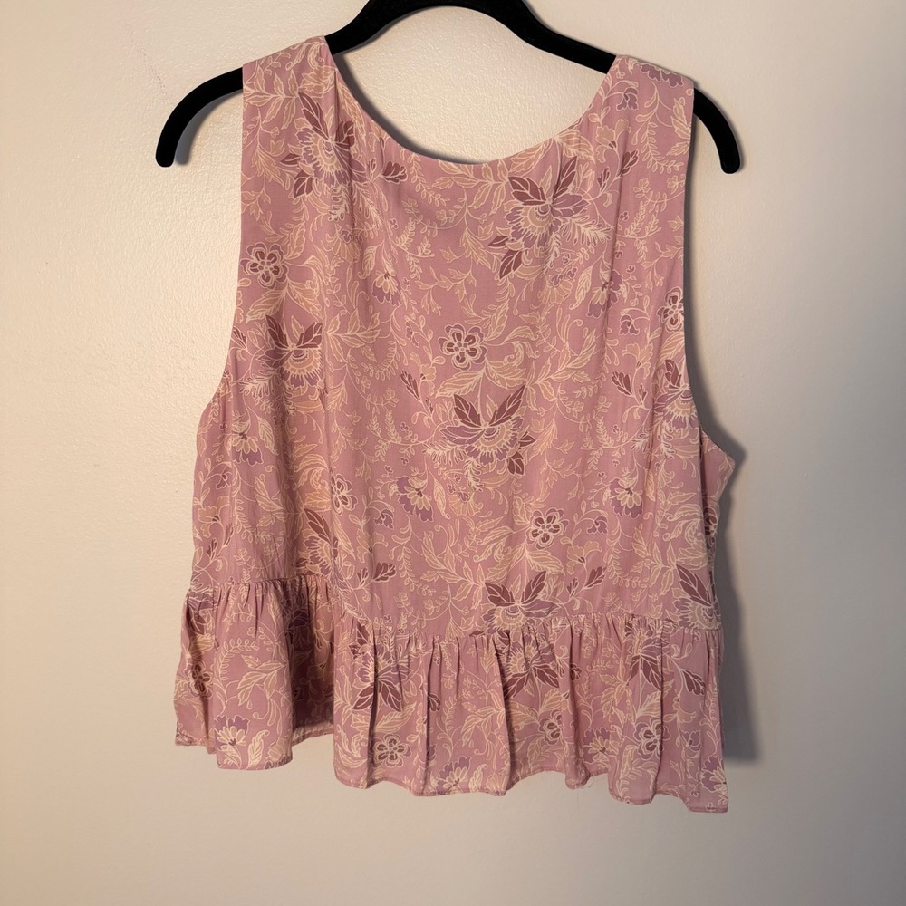 Anthropologie Wayf Romantic Floral Peplum Blouse (XL) NWT Cottagecore Feminine - Picture 12 of 14